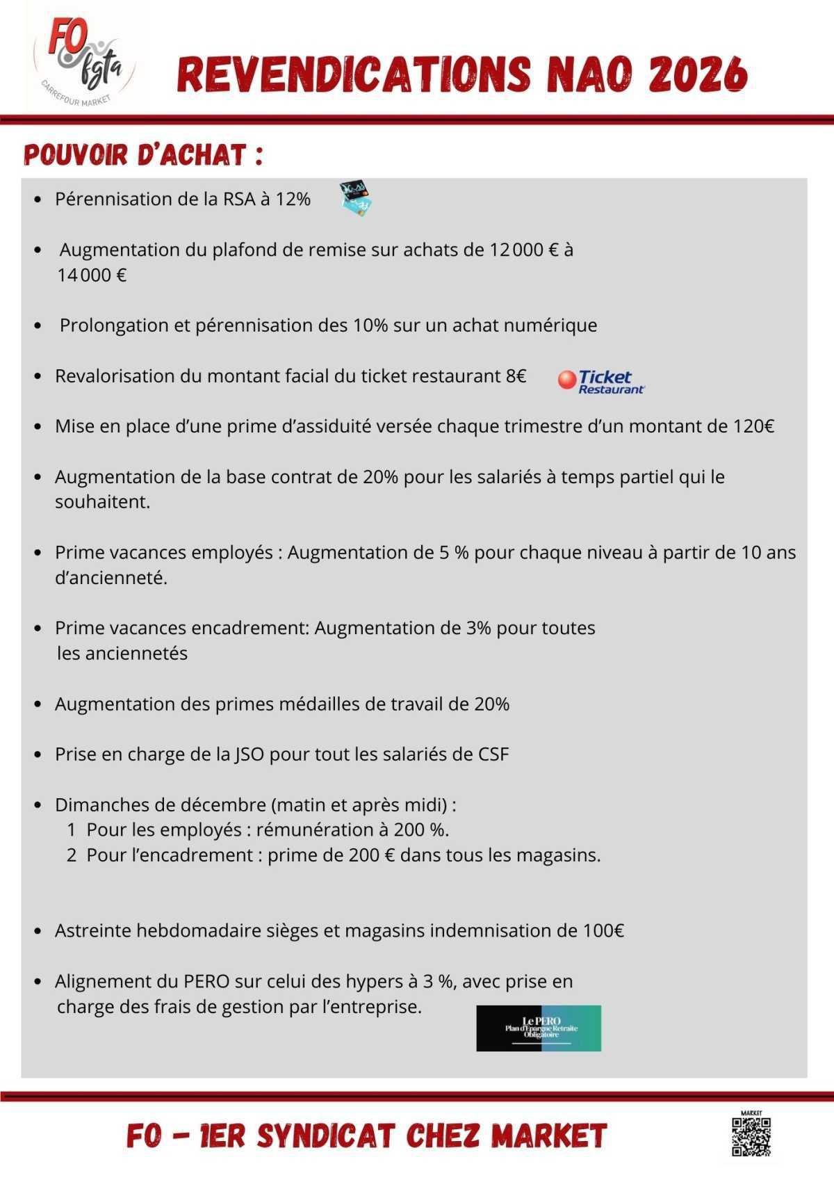 Revendications NAO 2026