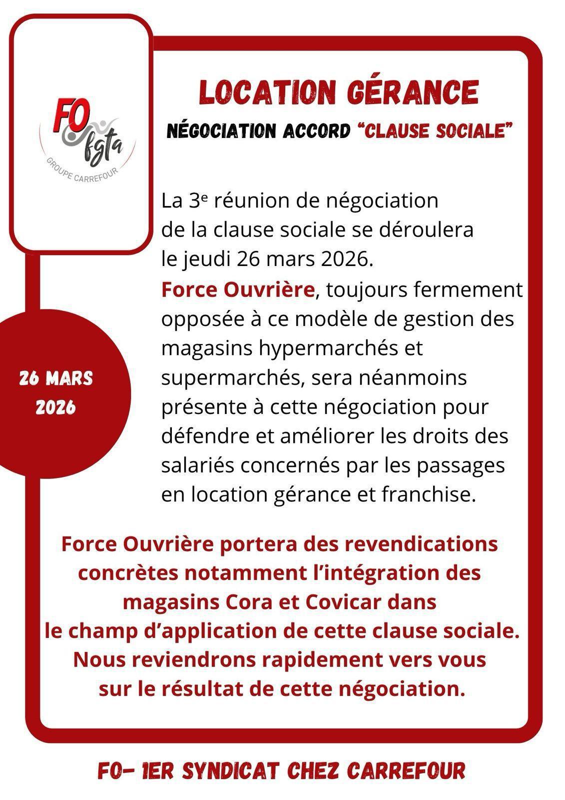 Clause Sociale - 3ème réunion de négociation