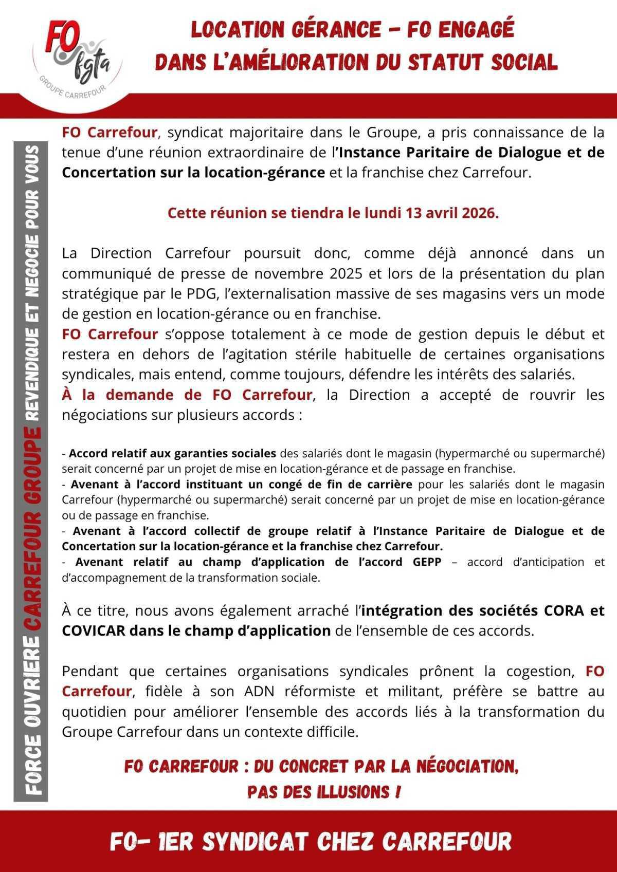 LOCATION GÉRANCE - FO Engagé dans l'amélioration du statut Social