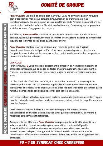 Comité de groupe Juillet 2026