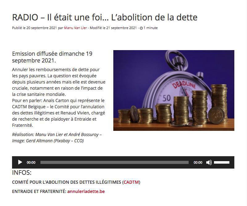 Annuler la dette (Podcat radio ) Annuler la dette (Podcat radio )
