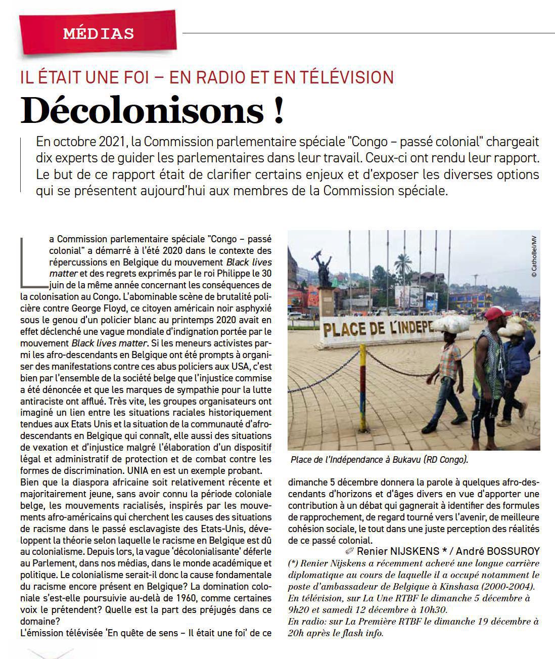 La Belgique et son passé colonial (30') La Belgique et son passé colonial (30')