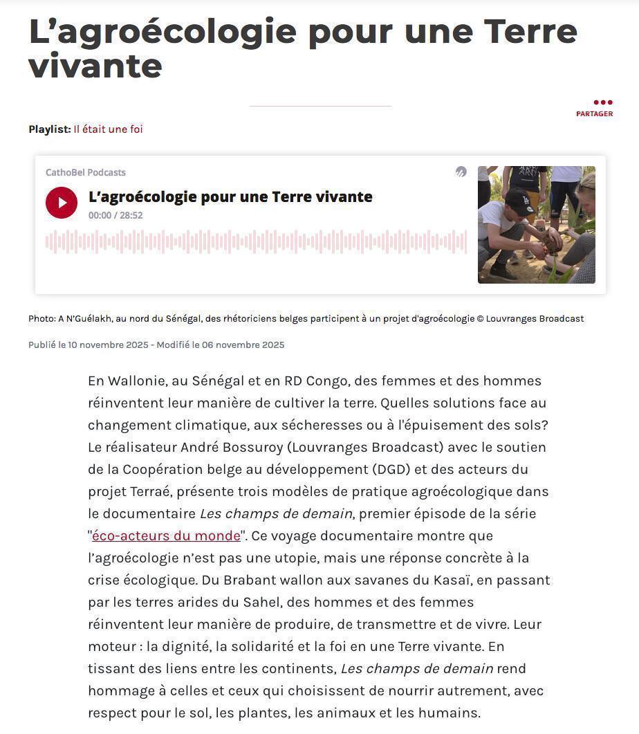 Agroécologie, les champs de demain Agroécologie, les champs de demain