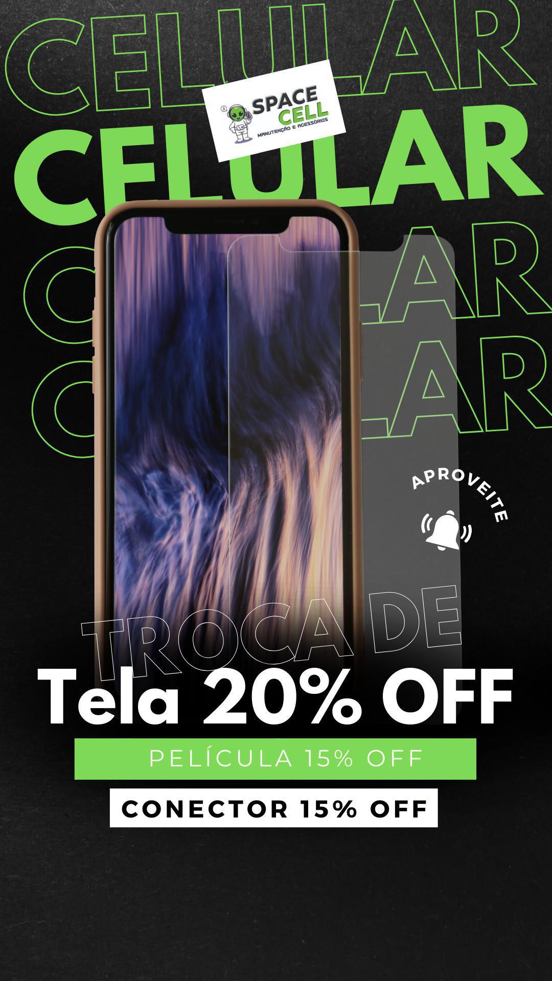Assistência técnica 20% off na troca de tela. Assistência técnica 20% off na troca de tela.