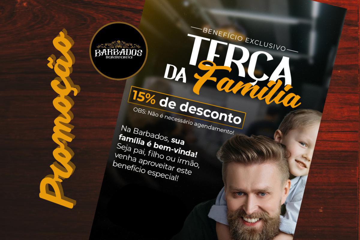 Terça da Família com 15% de desconto Terça da Família com 15% de desconto