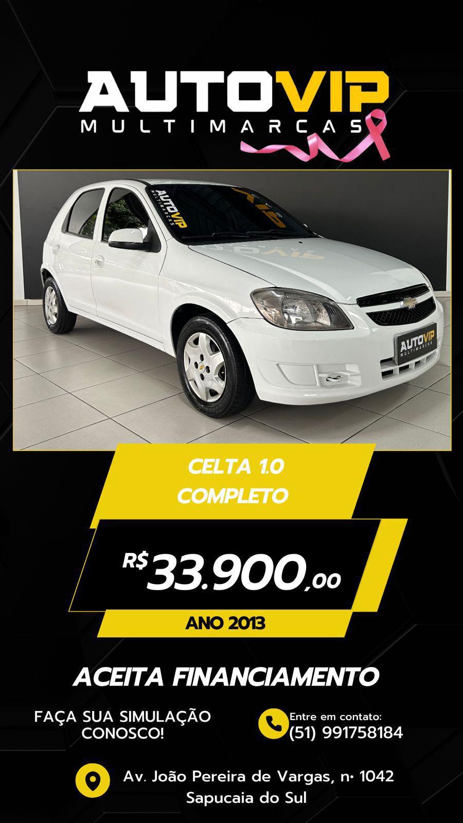 CELTA 1.0 - 4 portas - 2013 - por R$ 33.900,00 CELTA 1.0 - 4 portas - 2013 - por R$ 33.900,00