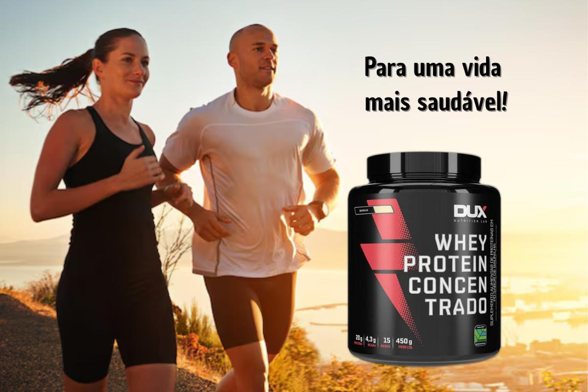 Whey Protein concentrado Dux 450g por R$ 80,00