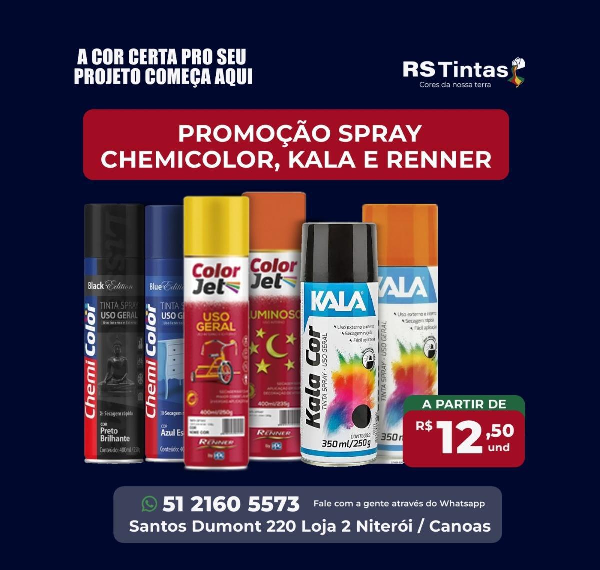 Tinta Spray por R$ 12,50