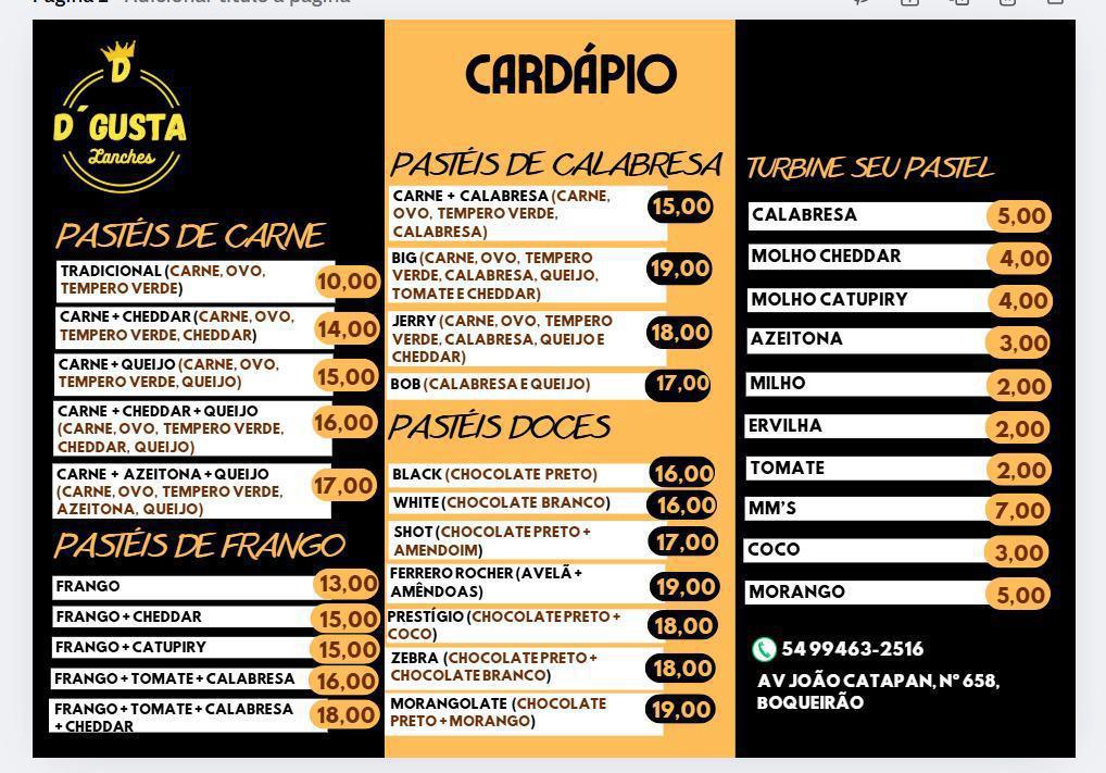 D'Gusta Lanches D'Gusta Lanches