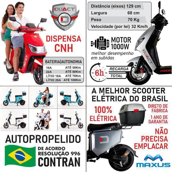 Scooter DUACT MAXUS 1000w - roda 30kms por carga Scooter DUACT MAXUS 1000w - roda 30kms por carga