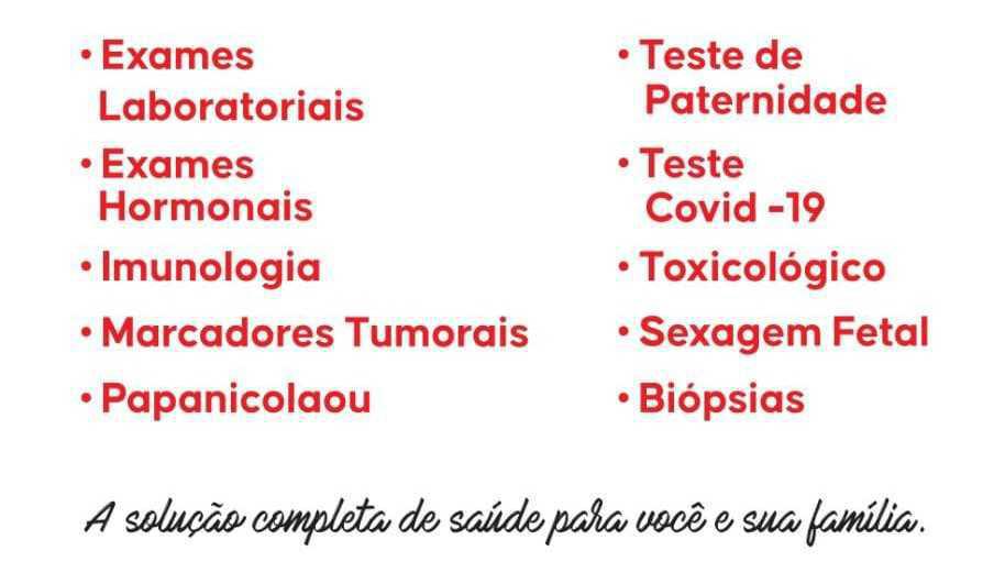 30% de Desconto nos Exames Laboratoriais 30% de Desconto nos Exames Laboratoriais
