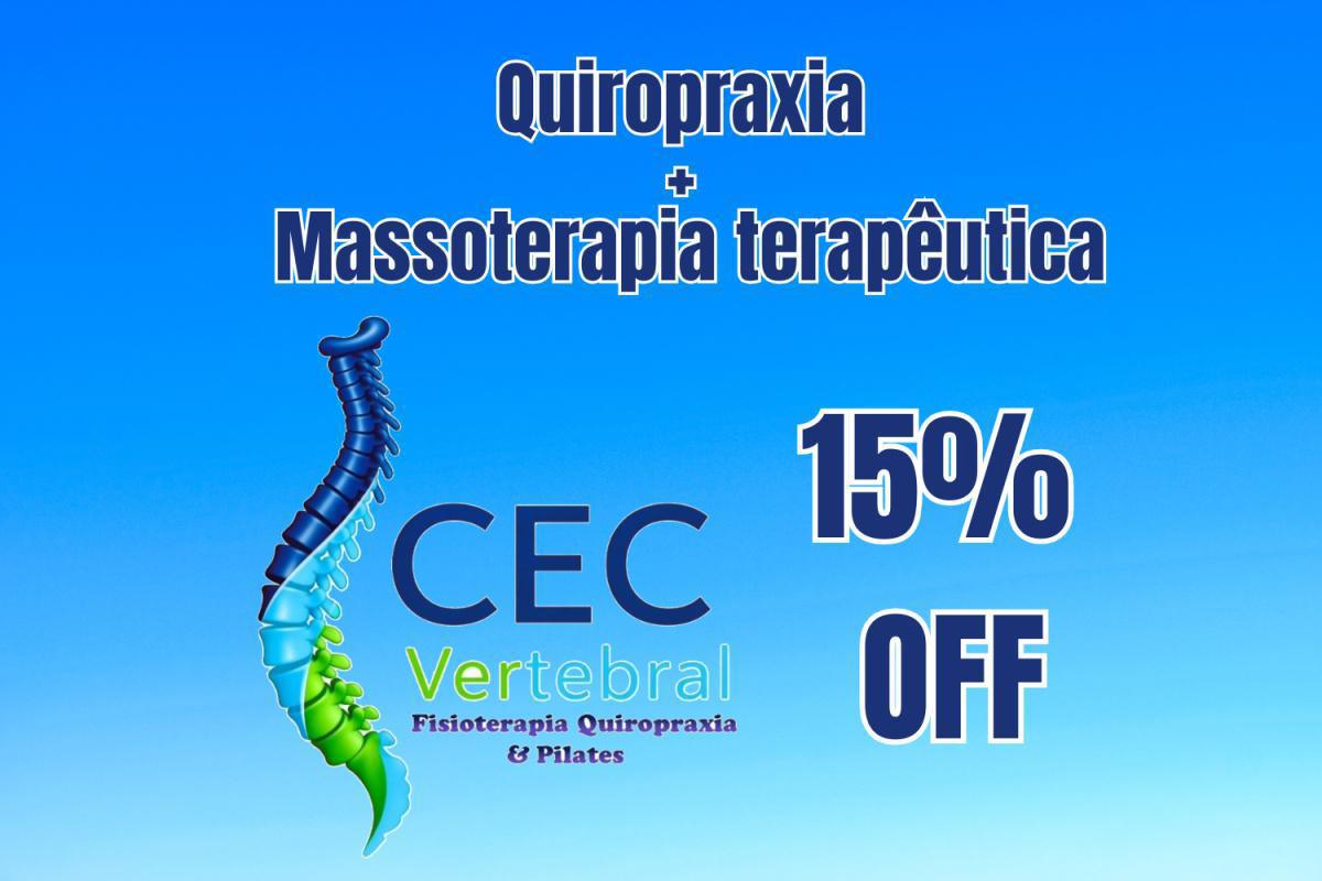 Quiropraxia + Massoterapia terapêutica 15% off Quiropraxia + Massoterapia terapêutica 15% off