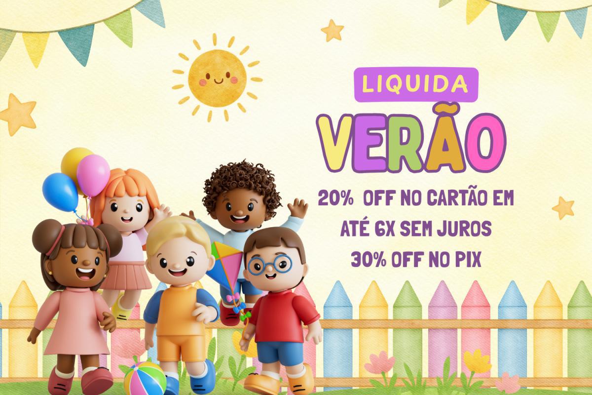 Liquidação de Verão: 20% off no cartão em até 6x sem juros / 30% off no pix. Liquidação de Verão: 20% off no cartão em até 6x sem juros / 30% off no pix.