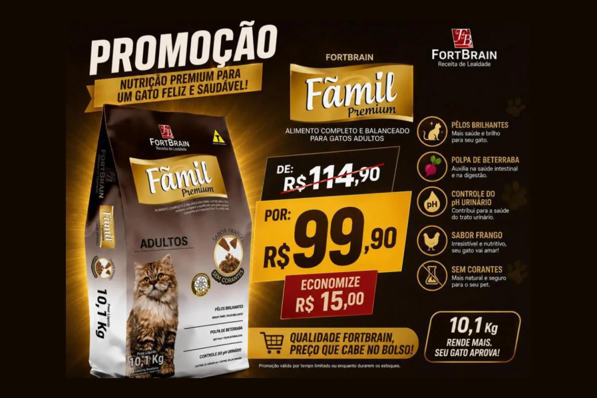 Ração Famil Premium por R$ 99,00 Ração Famil Premium por R$ 99,00