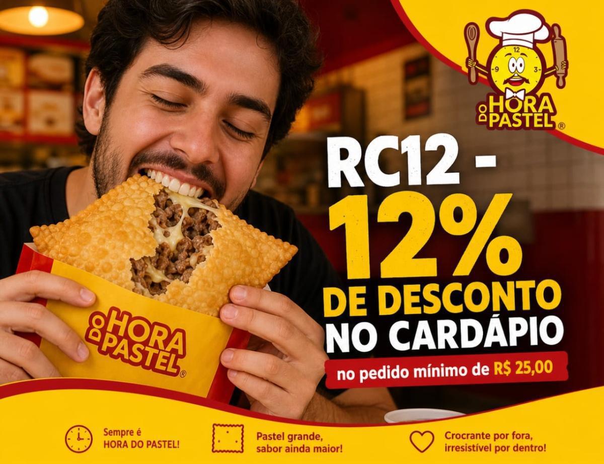 12% de desconto no cardápio - Hora do Pastel - Novo Hamburgo. 12% de desconto no cardápio - Hora do Pastel - Novo Hamburgo.