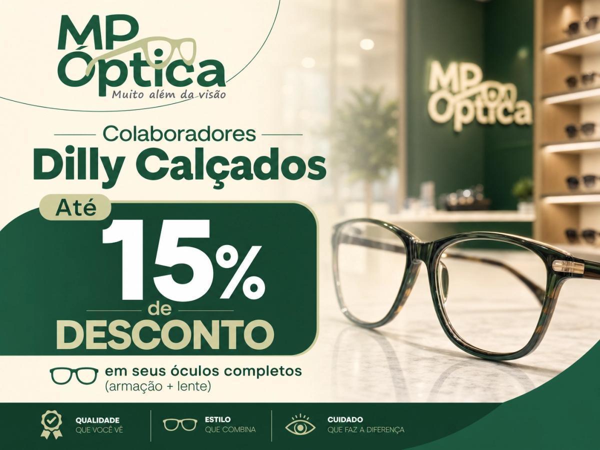 Promoção para colaboradores da Dilly Calçados - Armação + Lente de grau Promoção para colaboradores da Dilly Calçados - Armação + Lente de grau