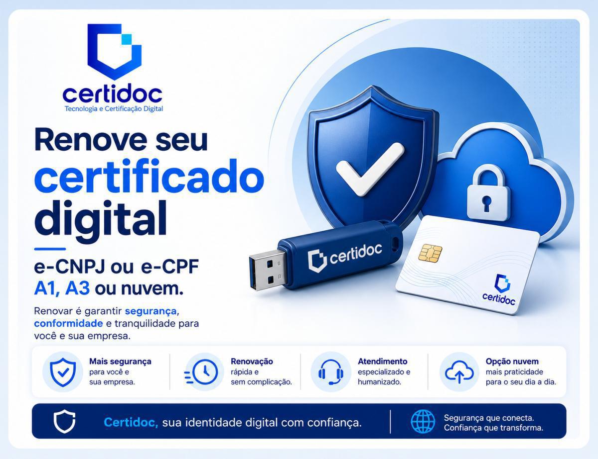 Certificado Digital ICP-Brasil por R$ 180,00 Certificado Digital ICP-Brasil por R$ 180,00