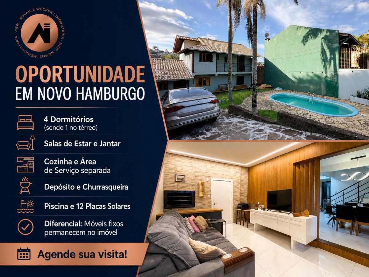 Casa reformada no bairro Rincão em Novo Hamburgo 4 quartos - piscina Casa reformada no bairro Rincão em Novo Hamburgo 4 quartos - piscina