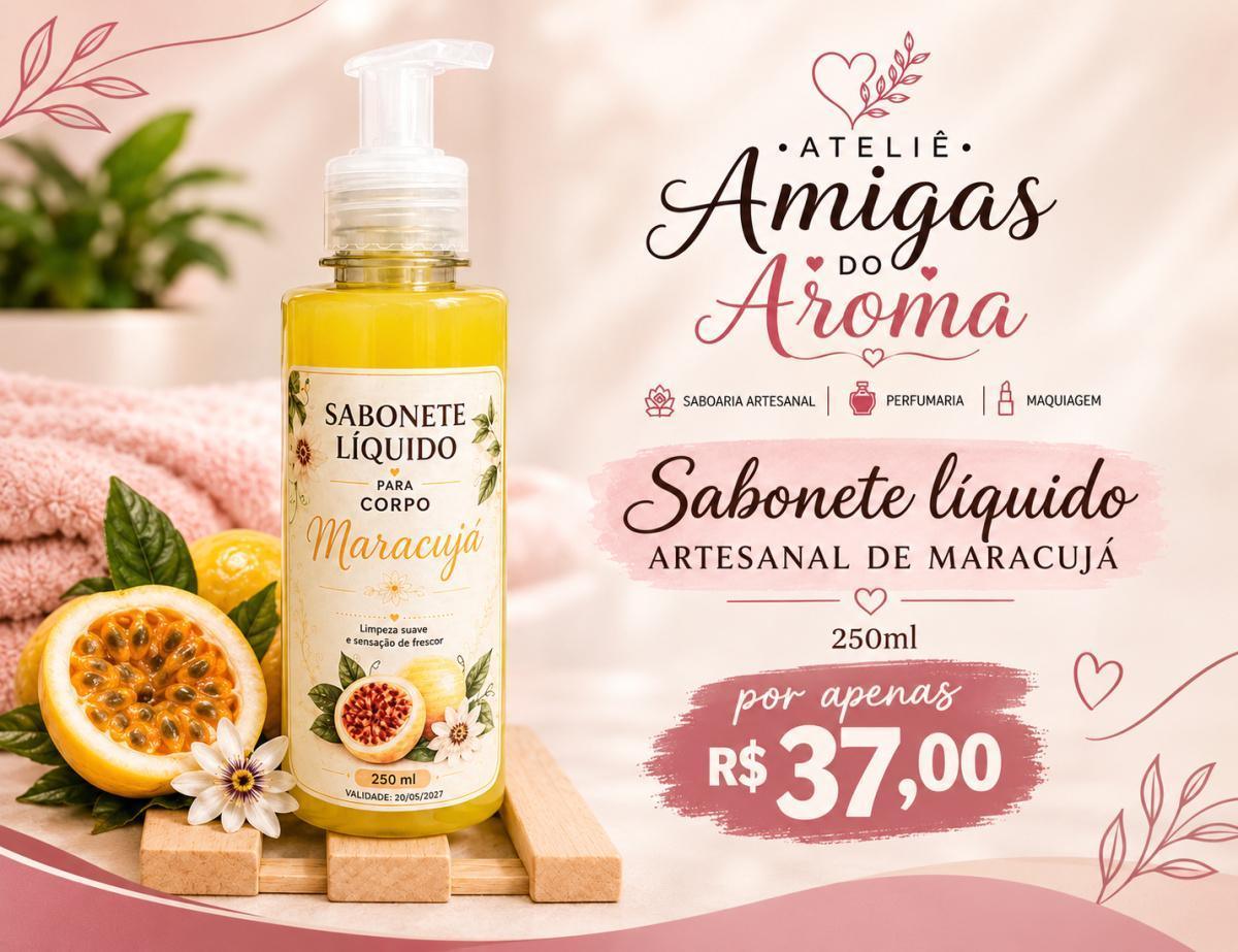 Sabonete líquido artesanal 250 ml por R$ 37,00 Sabonete líquido artesanal 250 ml por R$ 37,00