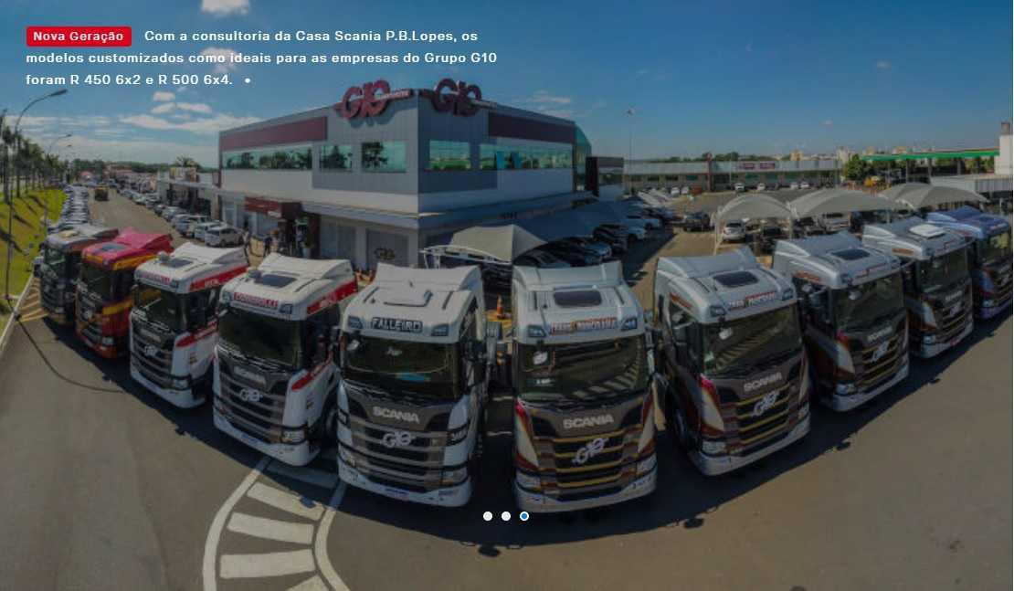 Scania vende 300 caminhões da Nova Geração para o G10