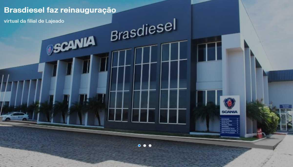 Brasdiesel Scania faz reinauguração virtual da filial de Lajeado