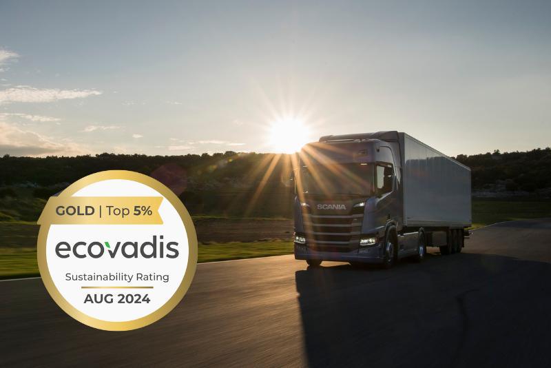 Scania conquista ouro no Ecovadis – e quem ganha é o cliente!