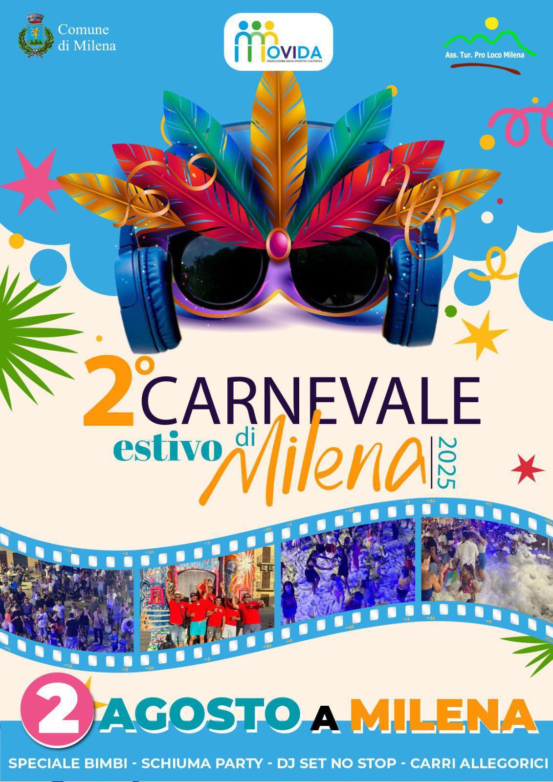 2° Carnevale Estivo di Milena 2025 (inizio ore 16:00) 
