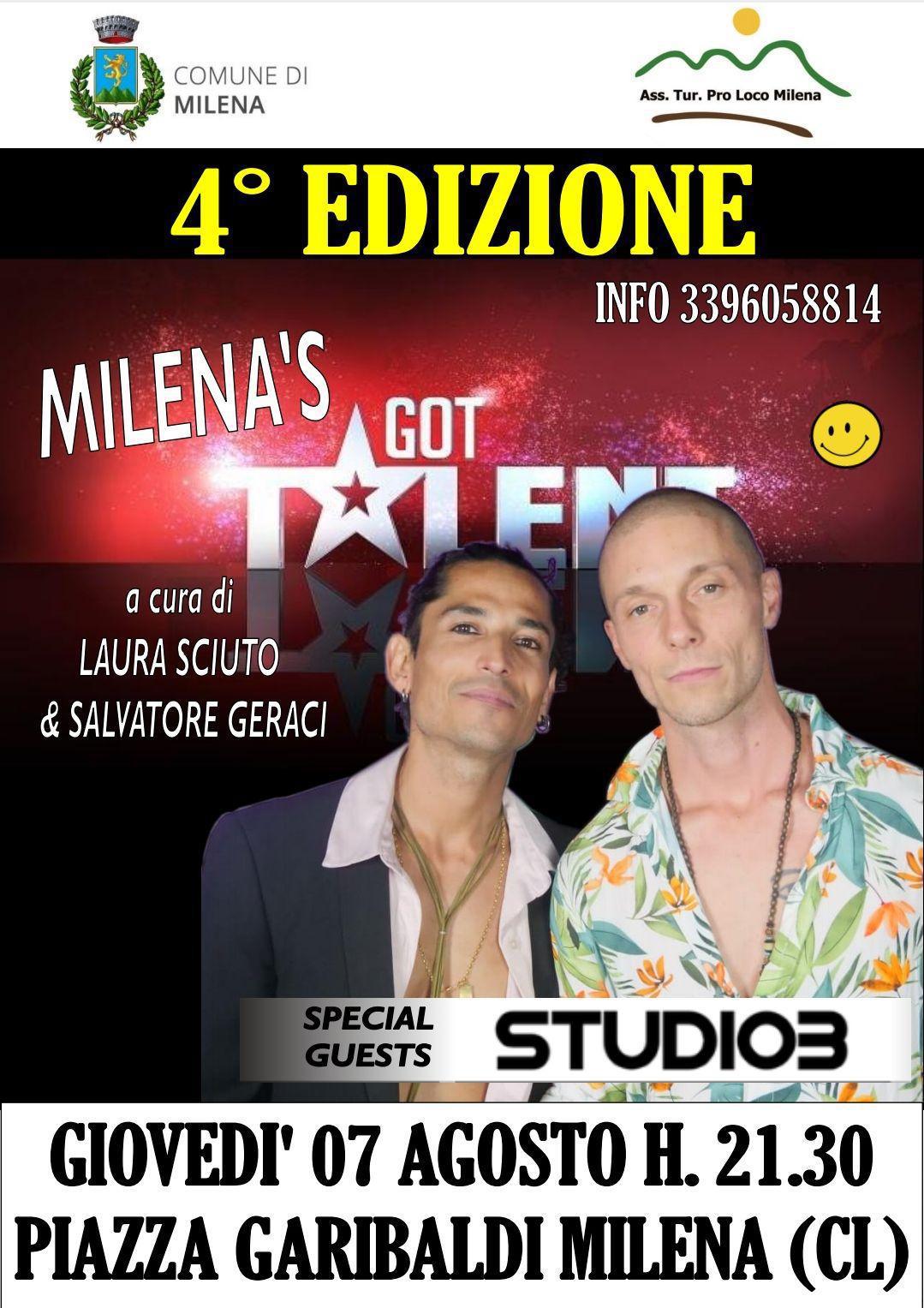 4ª edizione "MILENA'S GOT TALENT' (inizio ore 21:30) 
