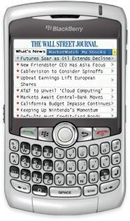 Le Wall Street journal disponible sur BlackBerry