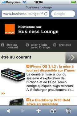 Orange lance son Business Lounge