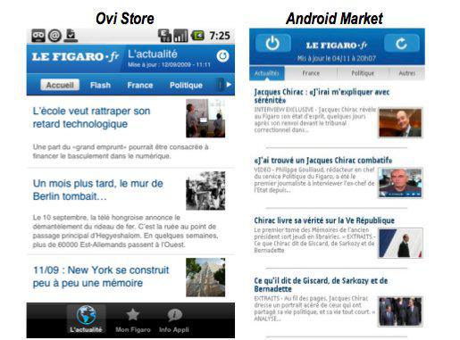 Le Figaro disponible sur Nokia OVI et Google Android
