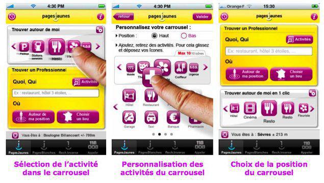 PagesJaunes lance la recherche géolocalisée sur iPhone