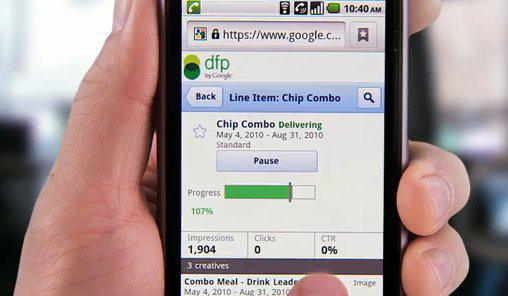 Google DFP accessible depuis son smartphone