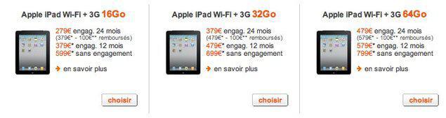 Orange commercialise l'IPad à moins de 150 €