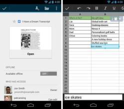 Mise à jour de Google Drive pour Android