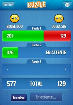 Ruzzle une application pour jouer contre ses amis