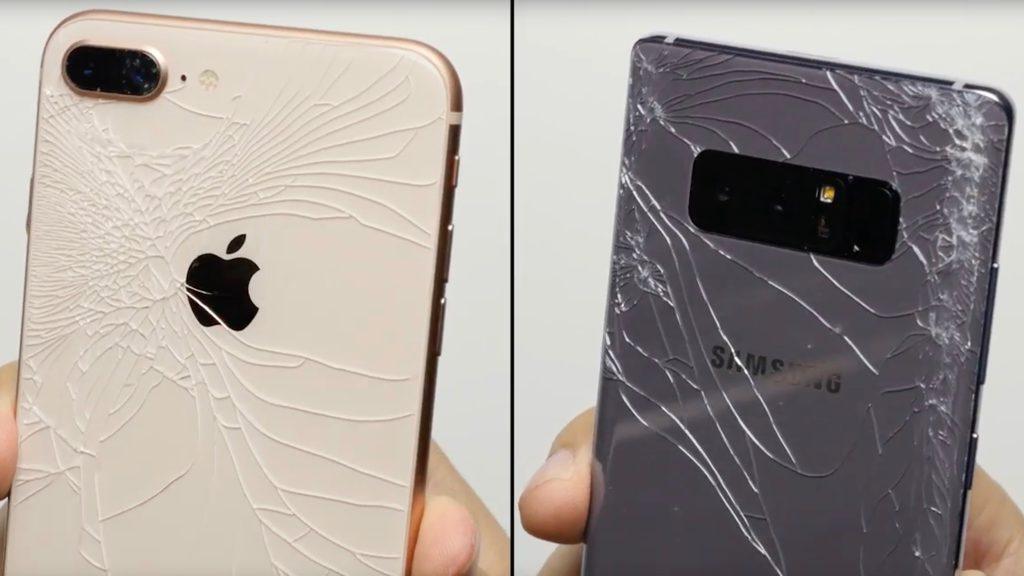 iPhone 8 Plus Vs Galaxy Note 8 – Test de résistance aux chutes [Vidéo]