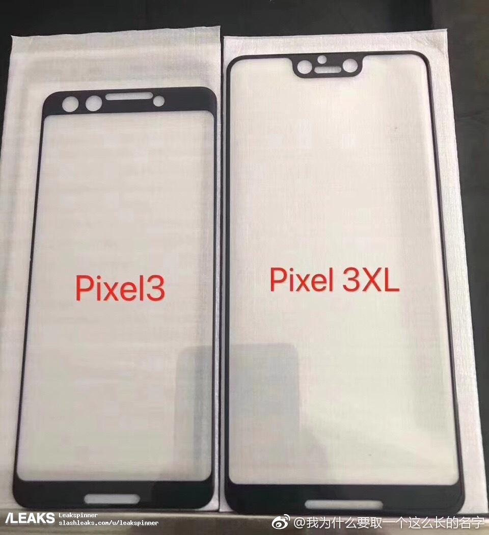 Il s’agirait là des vitres de protection d'écran des prochains Google Pixel 3 et Pixel 3 XL