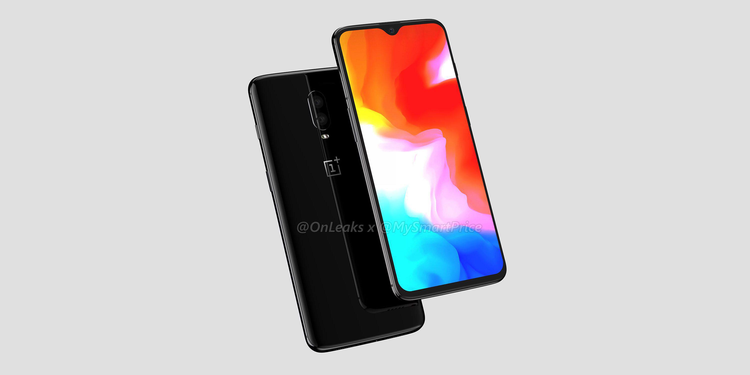 OnePlus 6T : les premiers rendus de qualité, avec encoche style goutte d'eau, sans prise casque