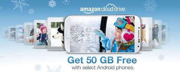 Amazon offre 50 Go sur Cloud Drive pour un smartphone Android acheté