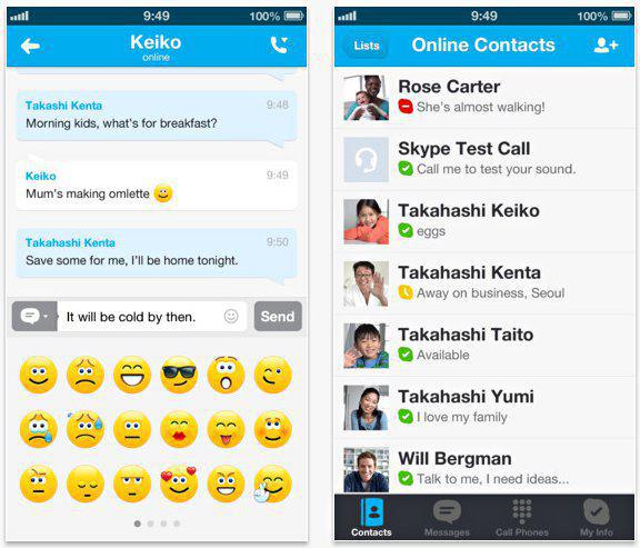 Microsoft apporte des améliorations à Skype pour iOS