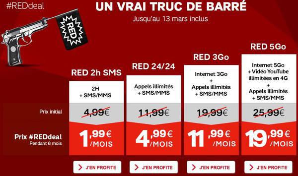 Red (SFR) baisse momentanément ses prix, en attendant sa prochaine grande annonce...