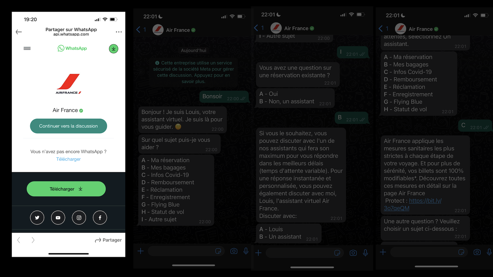 Air France décline son chatbot « Louis » sur WhatsApp