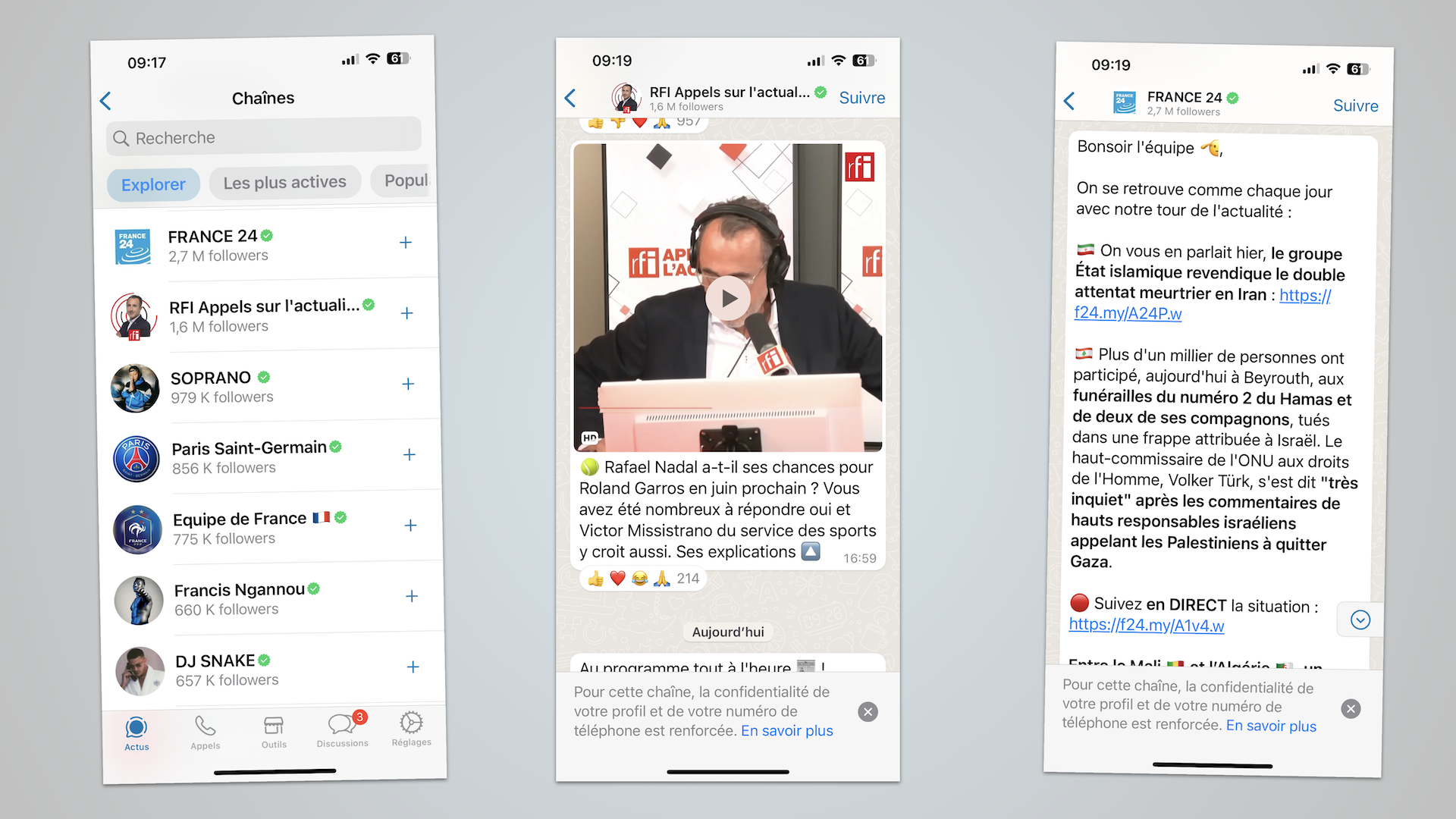 Déjà 4 millions d’abonnés WhatsApp aux chaînes RFI et France 24