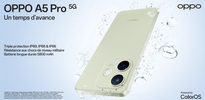 OPPO dévoile son nouveau A5 Pro