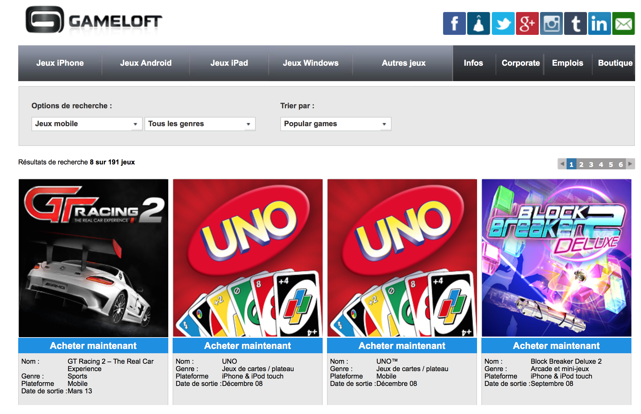 Gameloft annonce une croissance de 648% pour sa régie