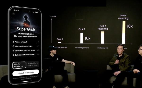 ​Elon Musk dévoile déjà la version 4 de Grok