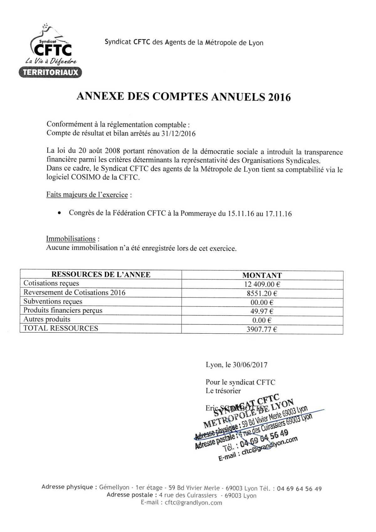 Comptes 2016 métropole Lyon