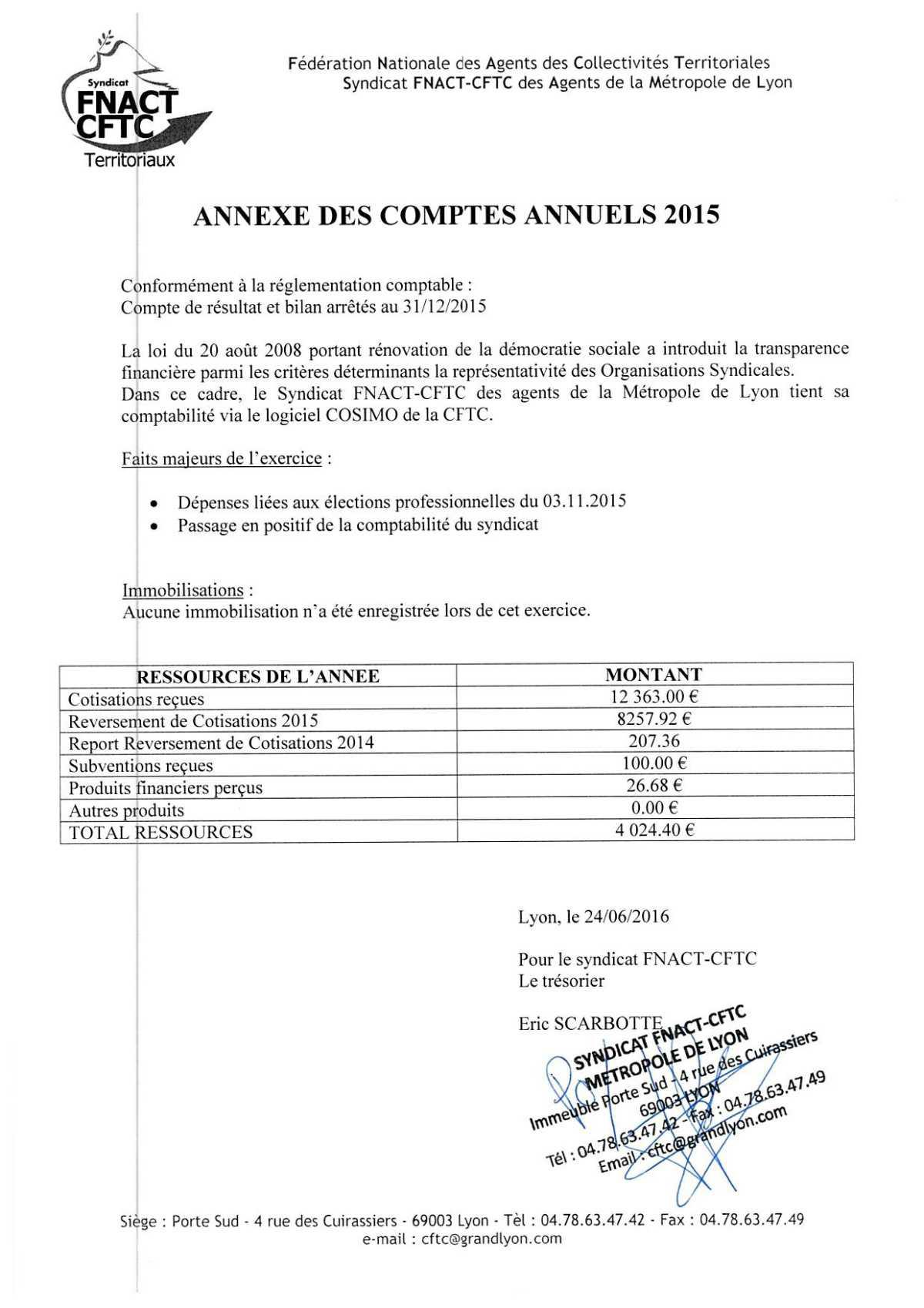 Comptes 2015 métropole Lyon