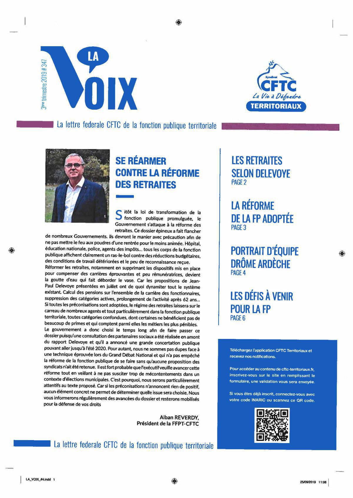 LA LETTRE FÉDÉRALE LA VOIX DE SEPTEMBRE 3ème trimestre